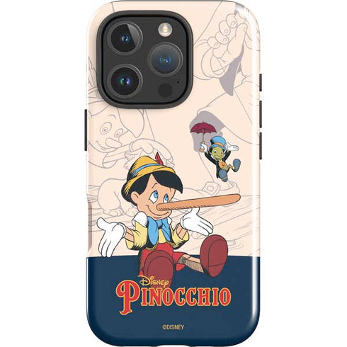 Disney Pinocchio and Jiminy Cricket iPhone 16 Pro Impact Case